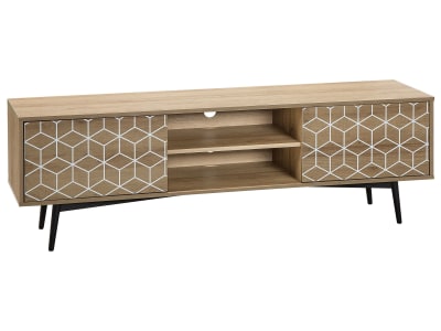 Meuble tv marron clair