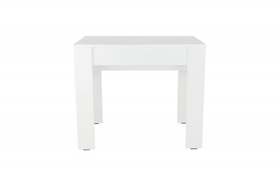 Console table à manger extensible moderne effet bois blanc