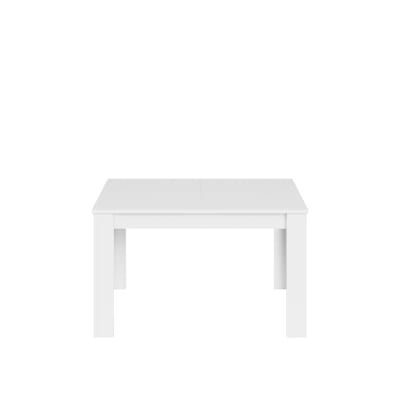 Table à rallonge effet bois blanc brillant 139x90 cm