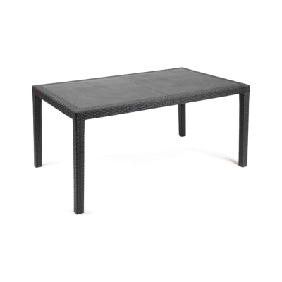Table d'extérieur anthracite 138x78 cm