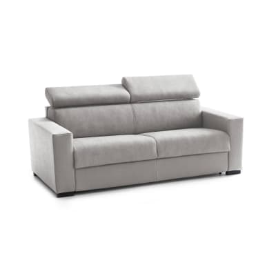 Canapé lit 2 places en tissu gris 160x95 cm