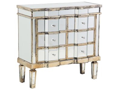 Buffet miroir en verre de 6 tiroirs