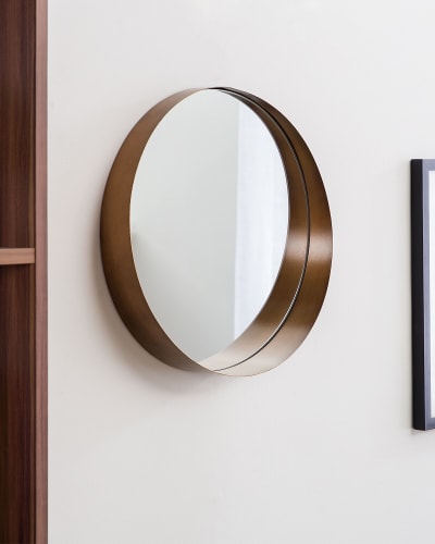 Miroir en métal cuivré 40x40