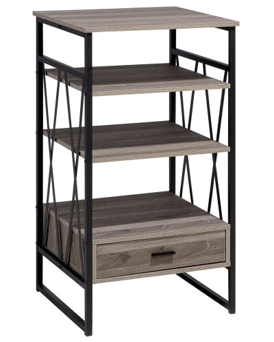 Bibliothèque 3 étagères 101 cm taupe