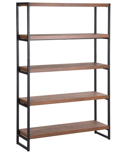 Bibliothèque 4 étagères 155 cm marron foncé