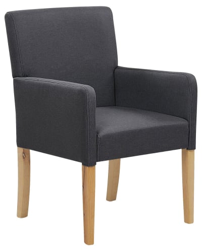 Chaise de salle à manger en tissu gris 58x89cm