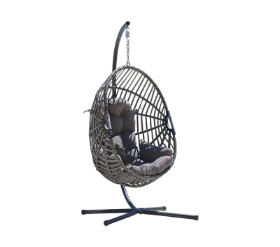 Balancelle de jardin en acier  1 place gris perle