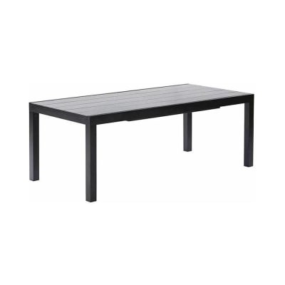 Ensemble de jardin en aluminium avec 6 fauteuils gris 170x100x76 cm