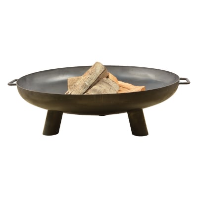 Brasero sur pied métal 80 cm noir