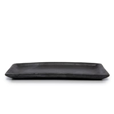 Assiette terre cuite noir 25x12x2cm