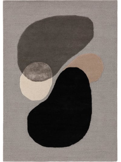 Tapis de laine multicouleur/gris 120x170
