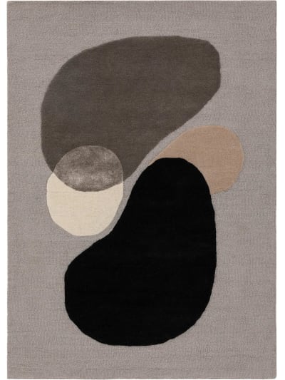 Tapis de laine multicouleur/gris 160x230