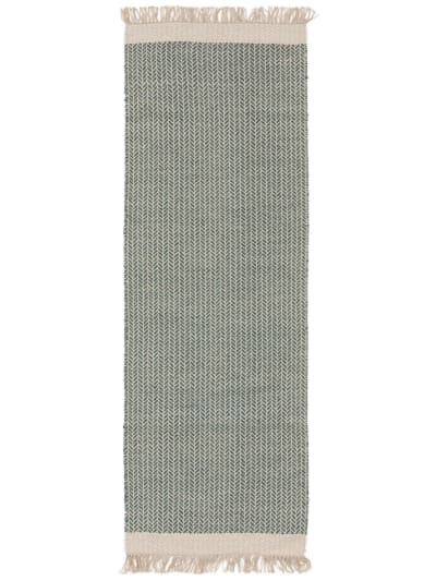 Tapis de couloir en laine menthe 80x250