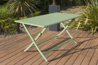 Table de jardin pliante en aluminium