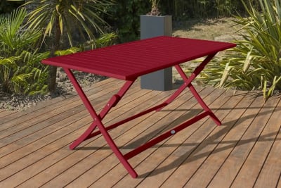 Table de jardin pliante en aluminium (4 places)