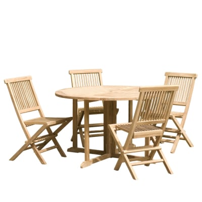 Table de jardin et chaises en teck 4/6 personnes