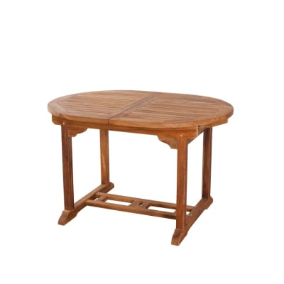 Table de jardin teck huilé extensible 4/6 personnes l180 cm