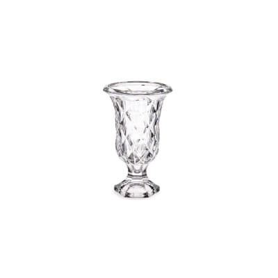 Vase vasque en verre losanges 15x15x24cm
