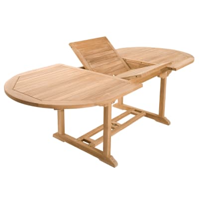 Table ovale extensible 180/240 cm en teck - gardena