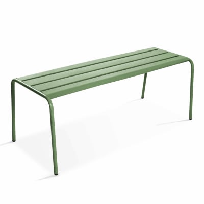 Banc de jardin en acier vert cactus