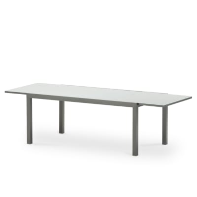 Table de jardin en aluminium gris anthracite 260/180×100 cm