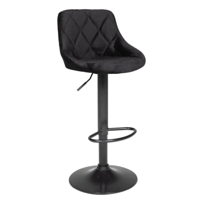 Tabouret de bar en velours noir