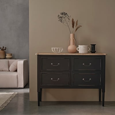 Commode en acajou massif 120 cm