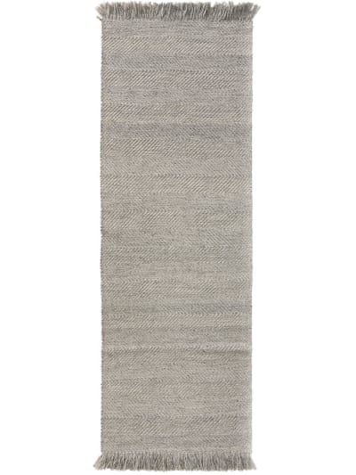 Tapis de couloir en laine gris clair 70x200