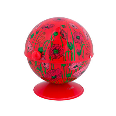 Boule à sucre  rouge métal 13 x 13 x 14 cm