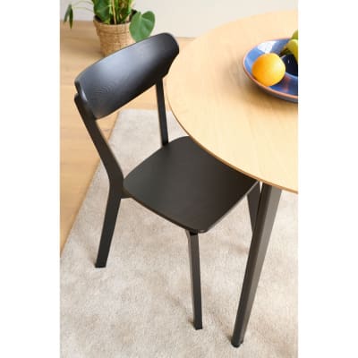 Lot de 2 chaise scandinave en bois noir