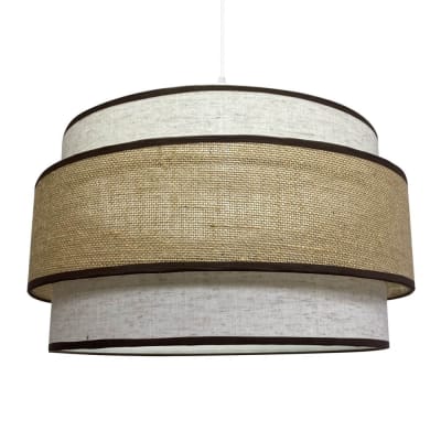 Suspension naturelle originale avec 3 abat-jour