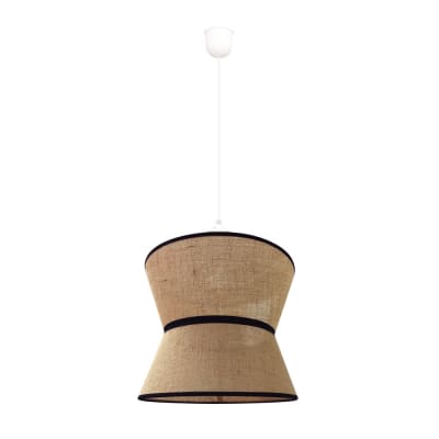 Suspension de style naturel marron avec des détails noirs