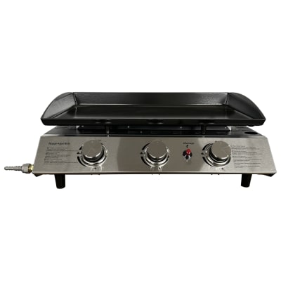 Plancha au gaz 3 brûleurs en acier noir