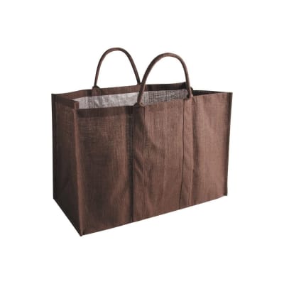Sac à bûches en jute chocolat