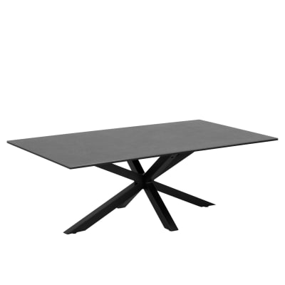 Table basse rectangulaire en céramique et métal l130