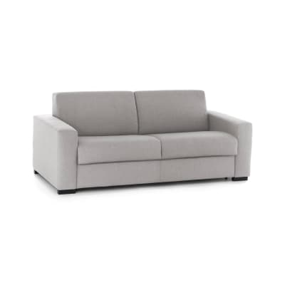 Canapé lit 3 places en tissu gris 200x95 cm