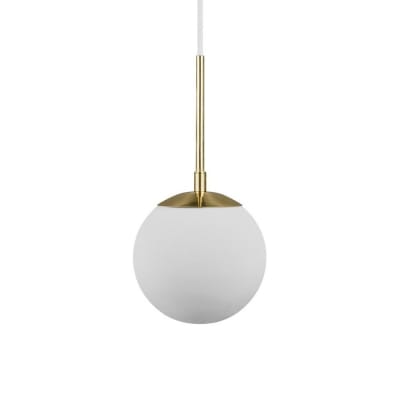 Suspension élégant en laiton  et minimaliste avec sphère Ø15cm