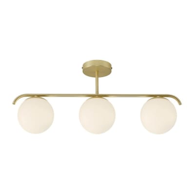 Suspension doré de style nordique avec sphères de verre
