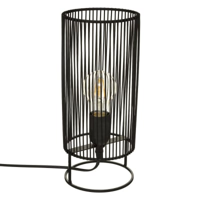 Lampe à poser au style industriel métal noir H30cm