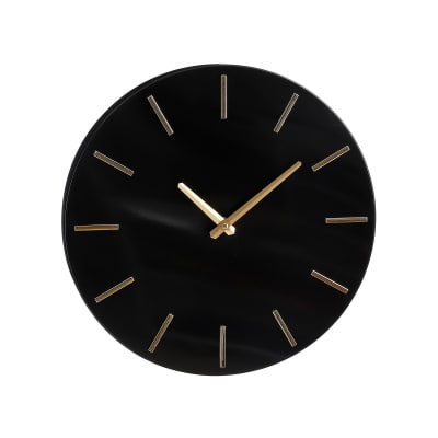Horloge noir aluminium h4xl35.5xl35.5cm