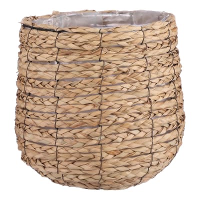 Pot de fleurs marron clair algue h31xl30xl30cm