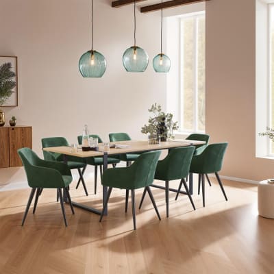 Chaise rembourrée polyuréthane dossier ergonomique vert foncé/noir