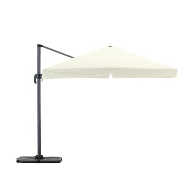 Parasol déporté inclinable blanc 3x3m