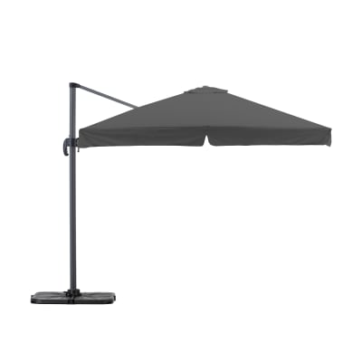 Parasol déporté inclinable gris anthracite 3x3m