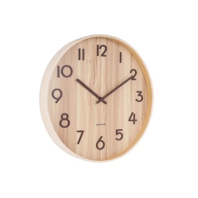 Horloge murale tilleul brun ø60cm