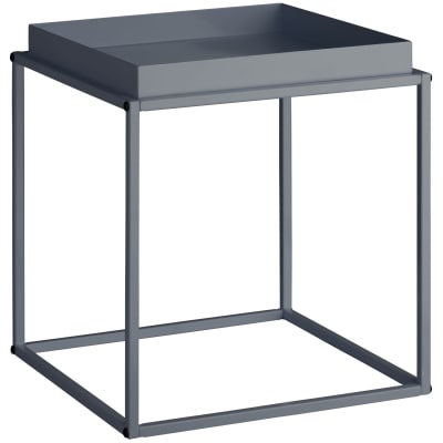Table d'appoint en acier 40 x 40 x 44 cm gris foncé
