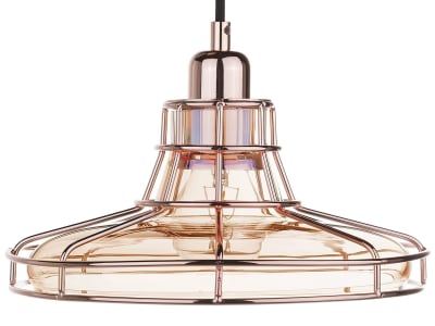 Suspension d’intérieur verre cuivré