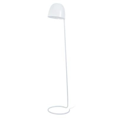 Lampadaire liseuse métal blanc abat-jour blanc