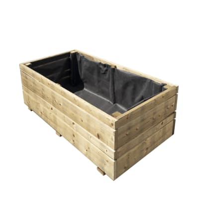 Bac à fleurs en bois de pin rectagulaire L-80cm
