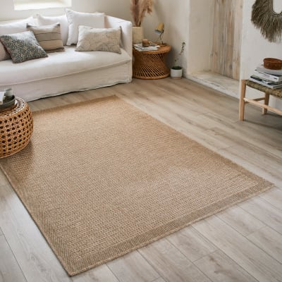 Tapis intérieur et extérieur aspect jute naturel 120x170